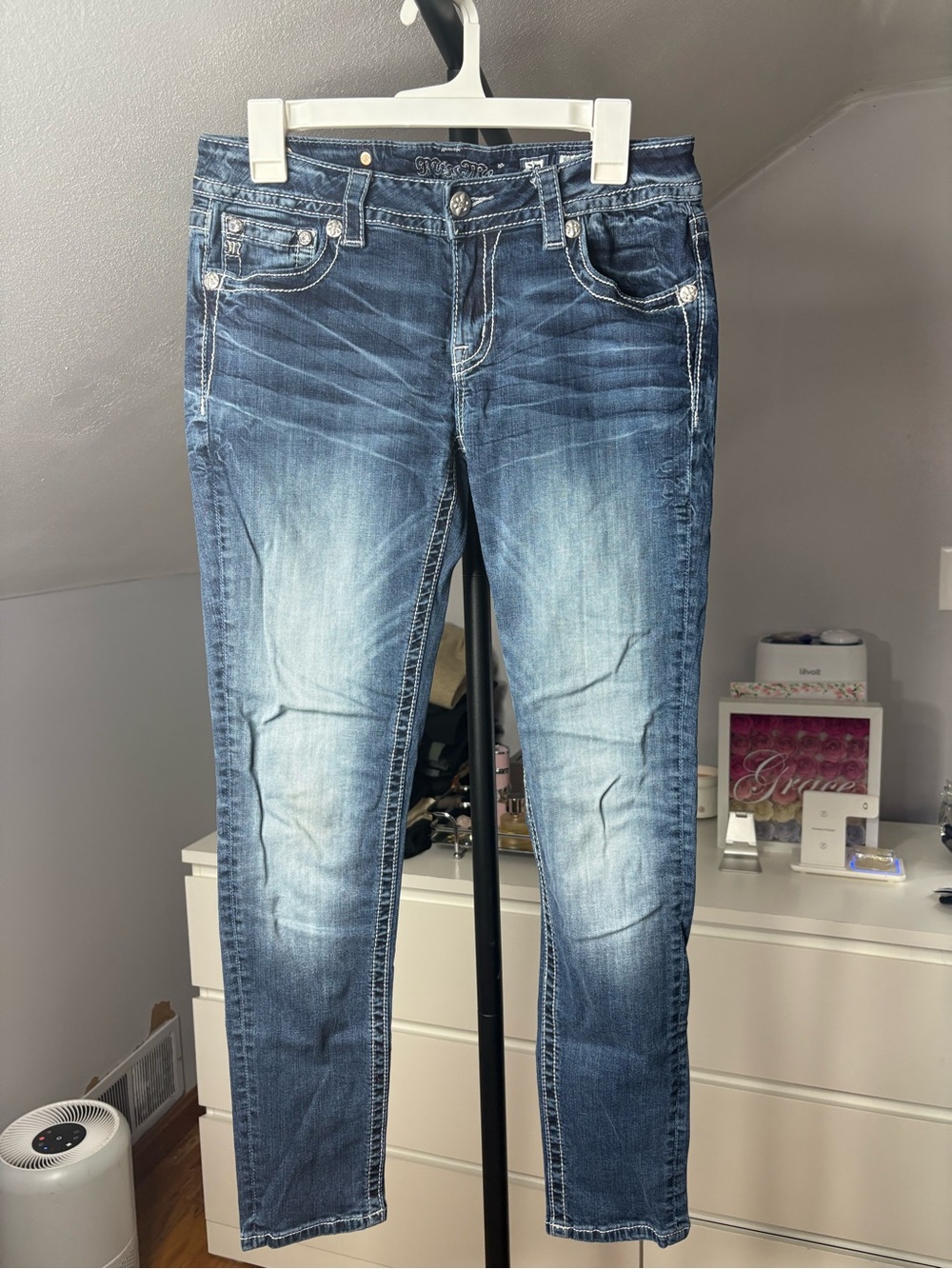 Women’s Miss Me Blue Washed Slim Jeans